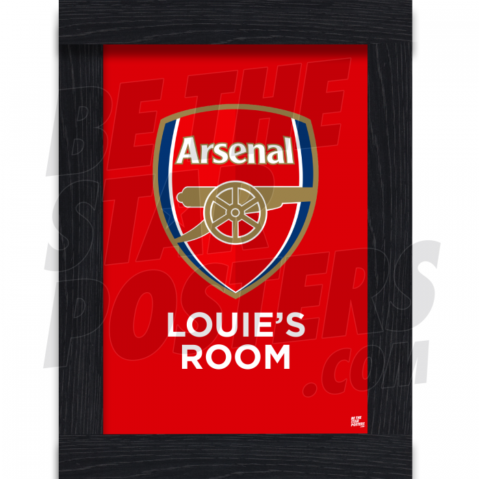 Arsenal FC Personalised Bedroom Crest A3 Framed