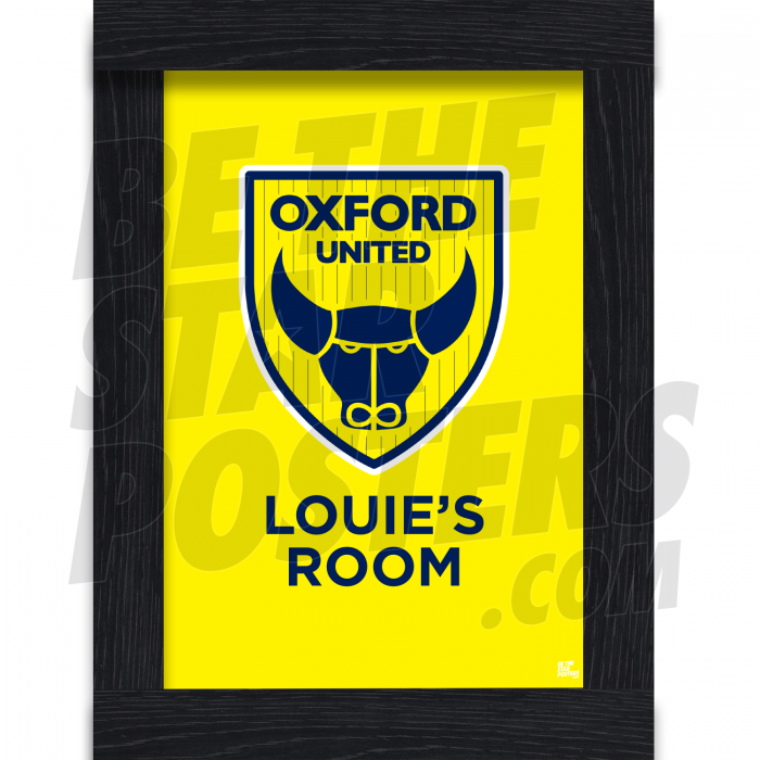 Oxford United FC Personalised Crest Poster
