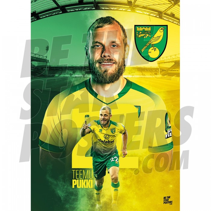 Pukki Norwich FC 19/20 Action Poster