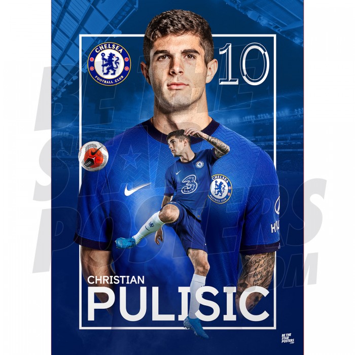Christian Pulisic Chelsea Headshot Poster 20/21 A2