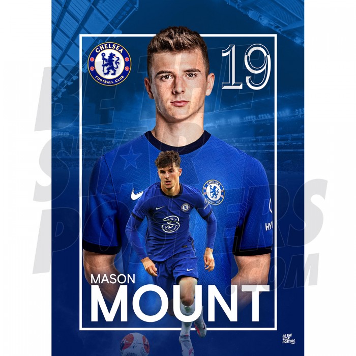 Mason Mount Chelsea FC Headshot Poster 20/21 A2