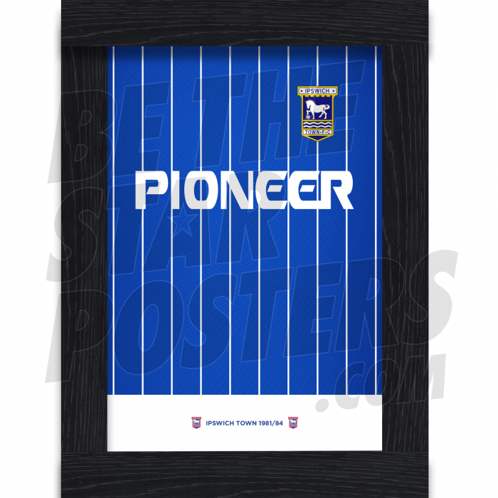 Ipswich '81 Retro Home Shirt Framed Poster A3/A4