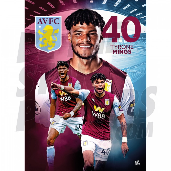 Aston Villa FC A2 Mings 19/20 Player Poster