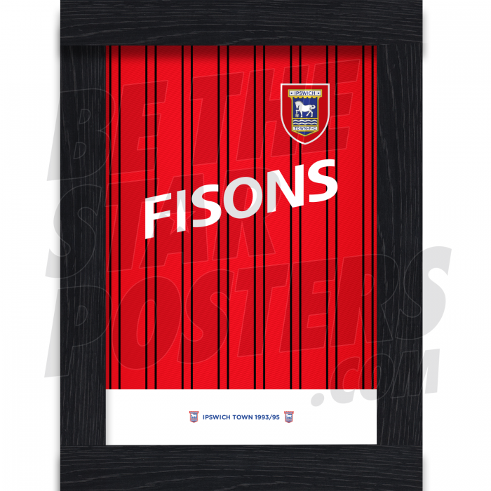Ipswich '94 Retro Away Shirt Framed Poster A3/A4