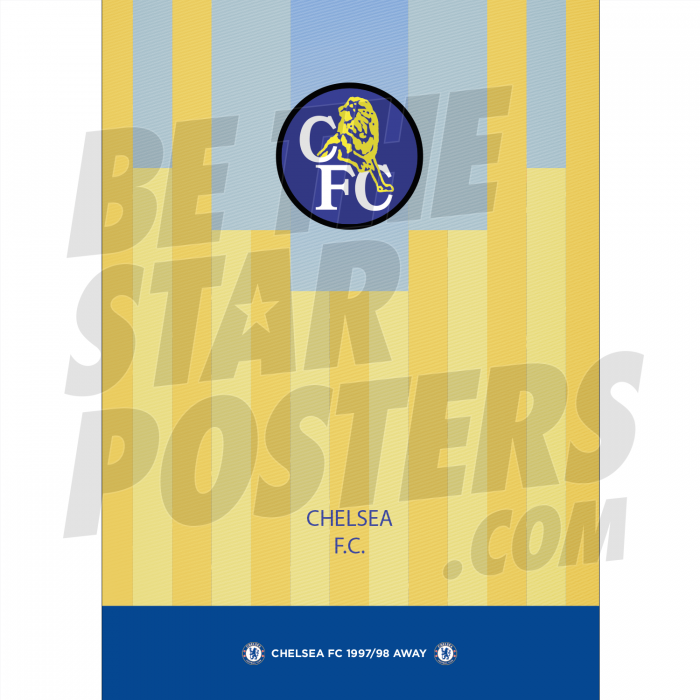 Chelsea FC '98 Retro Away Shirt A3 Unframed Poster