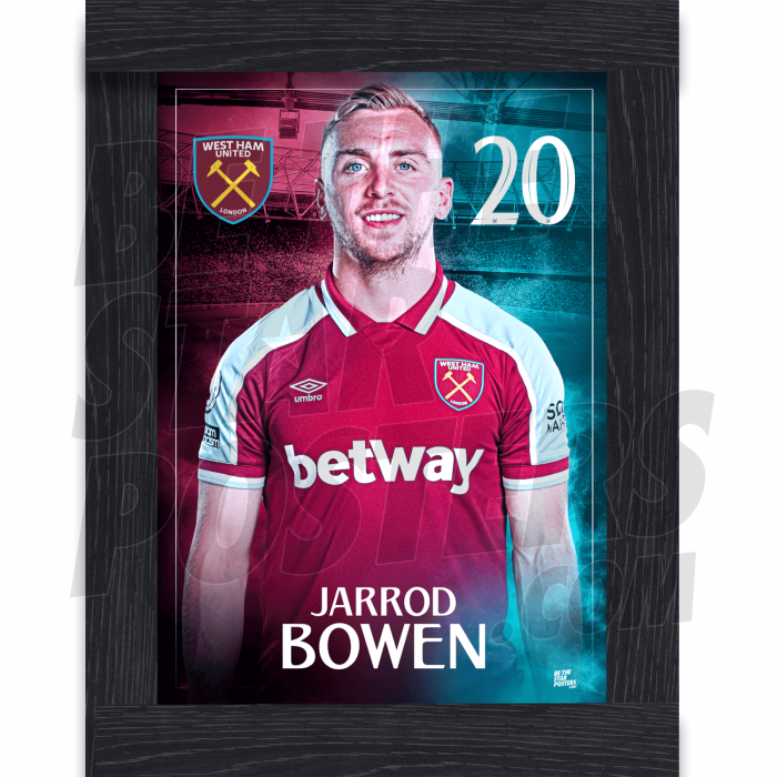 Bowen West Ham Framed Headshot Poster A3 21/22