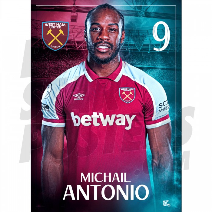 Antonio West Ham United FC Headshot Poster 21/22
