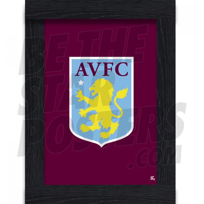 Aston Villa FC Crest Framed A3 Poster