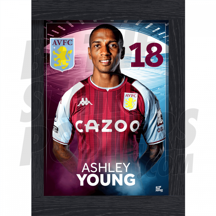 Young Aston Villa Framed Headshot Poster A3 21/22