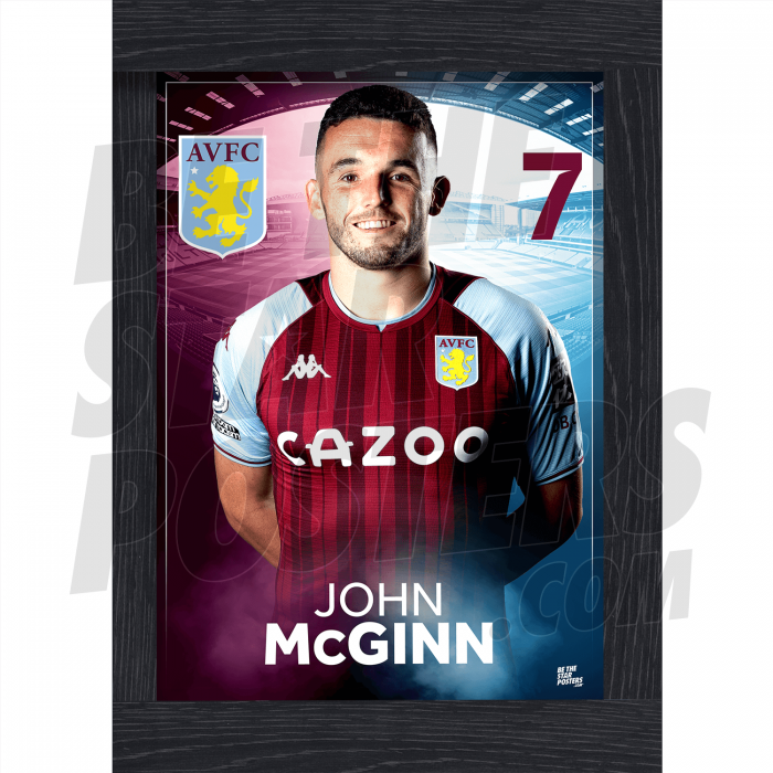 McGinn Aston Villa Framed Headshot Poster A4 21/22