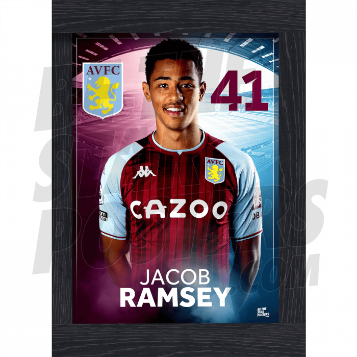 Ramsey Aston Villa Framed Headshot Poster A4 21/22