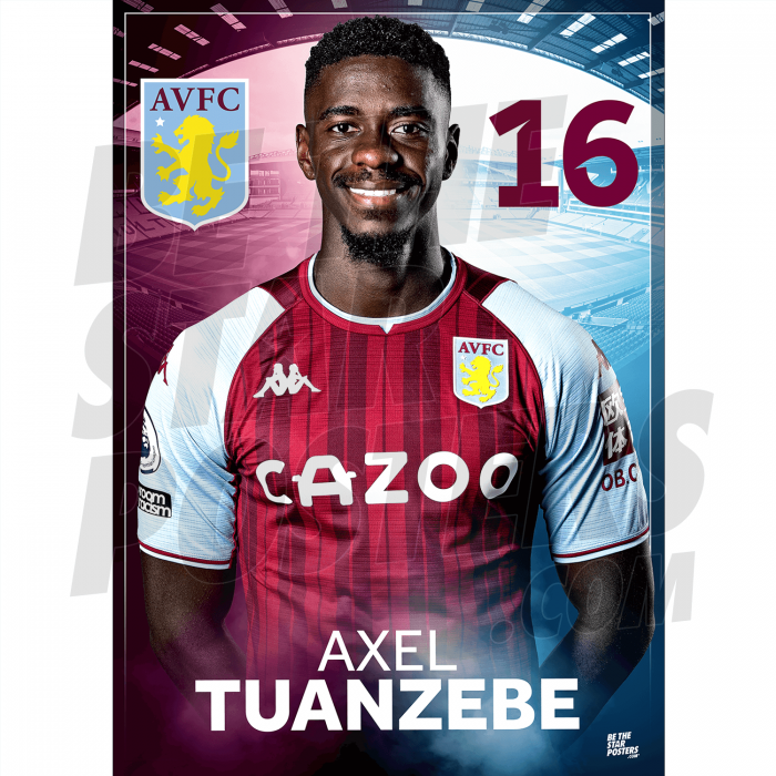 Tuanzebe Aston Villa FC Headshot Poster A3 21/22