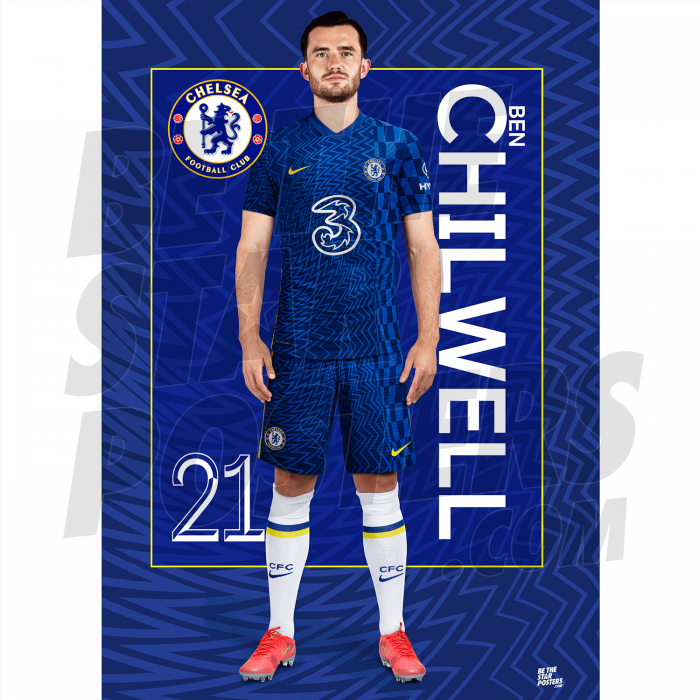 Chilwell Chelsea FC Headshot Poster A4 21/22