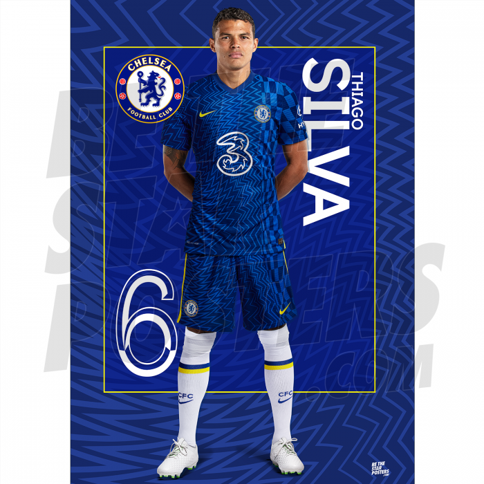 Silva Chelsea FC Headshot Poster A3 21/22