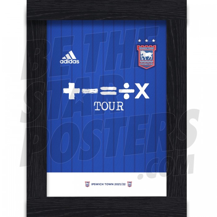 Ipswich Town FC Home Shirt Framed Poster A3 21/22