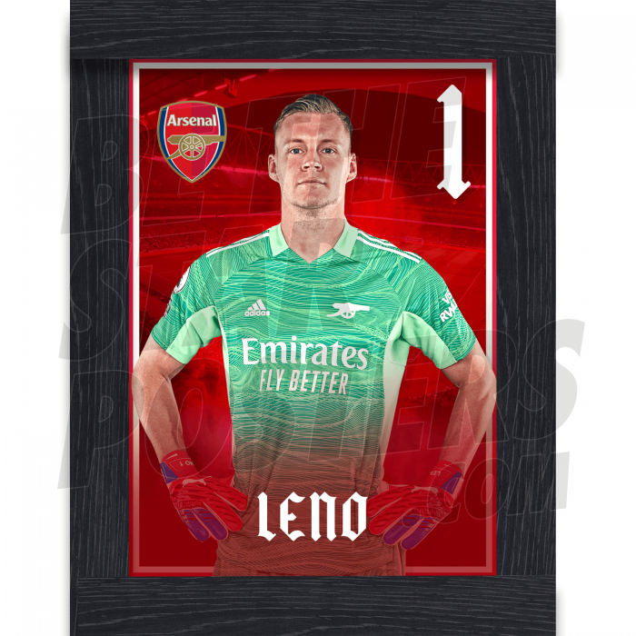 Leno Arsenal Framed Headshot Poster A4 21/22