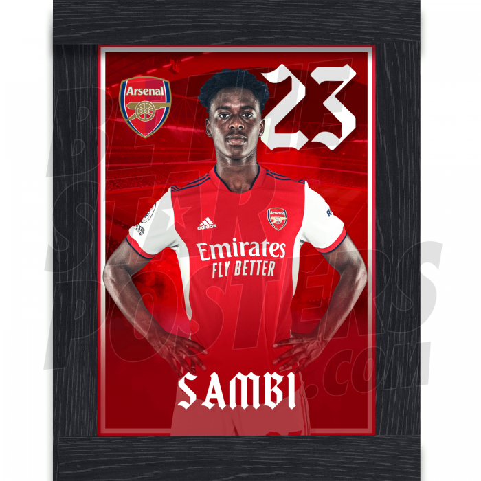 Sambi Arsenal Framed Headshot Poster A3 21/22