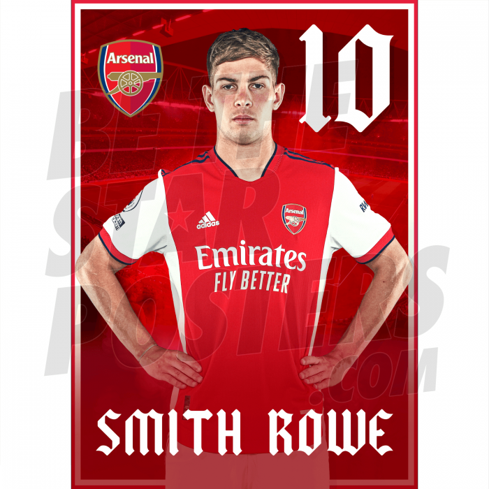 Smith Rowe Arsenal FC Headshot Poster A4 21/22