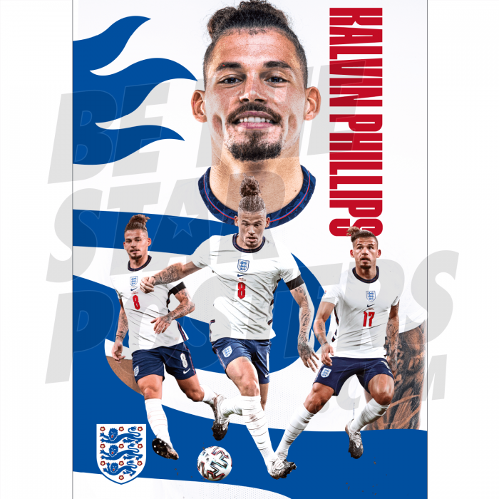 Kalvin Phillips England Action Poster A4 21/22