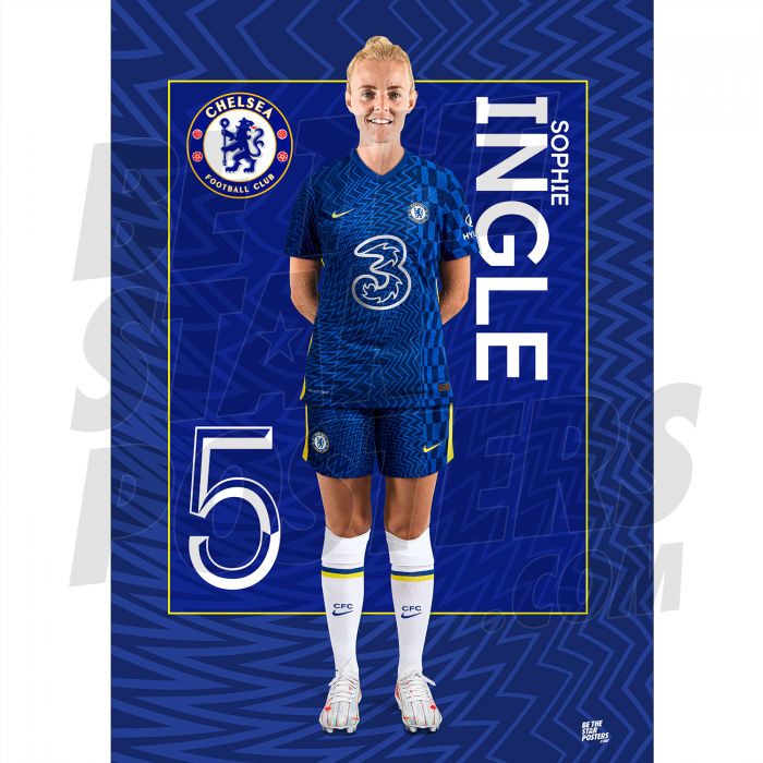 Ingle Chelsea FC Headshot Poster A3 21/22
