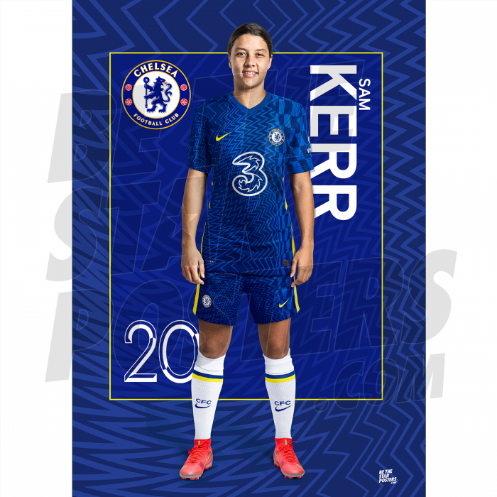 Kerr Chelsea FC Headshot Poster A4 21/22