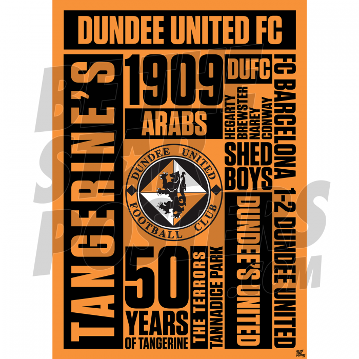 Dundee United Word A2 Poster 19/20
