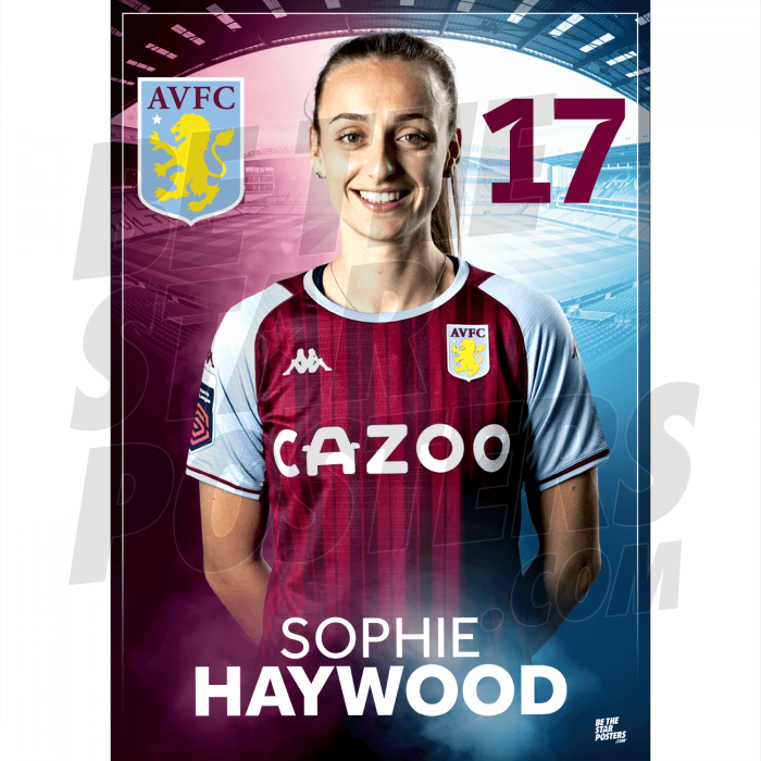 Haywood Aston Villa FC Headshot Poster A4 21/22