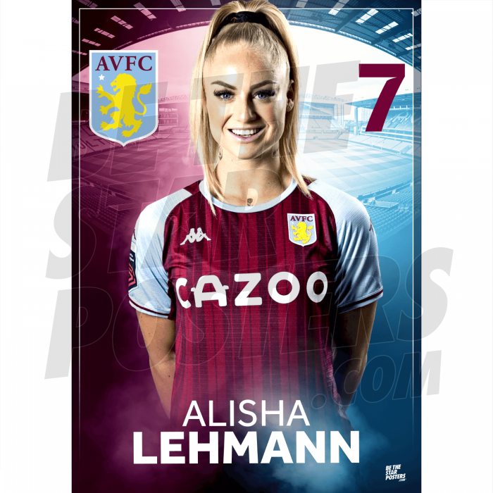 Lehmann Aston Villa FC Headshot Poster A4 21/22