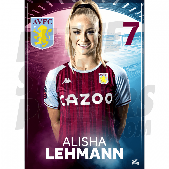 Lehmann Aston Villa FC Headshot Poster A3 21/22