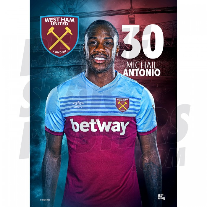 West Ham United FC Antonio A3 Poster 20/21
