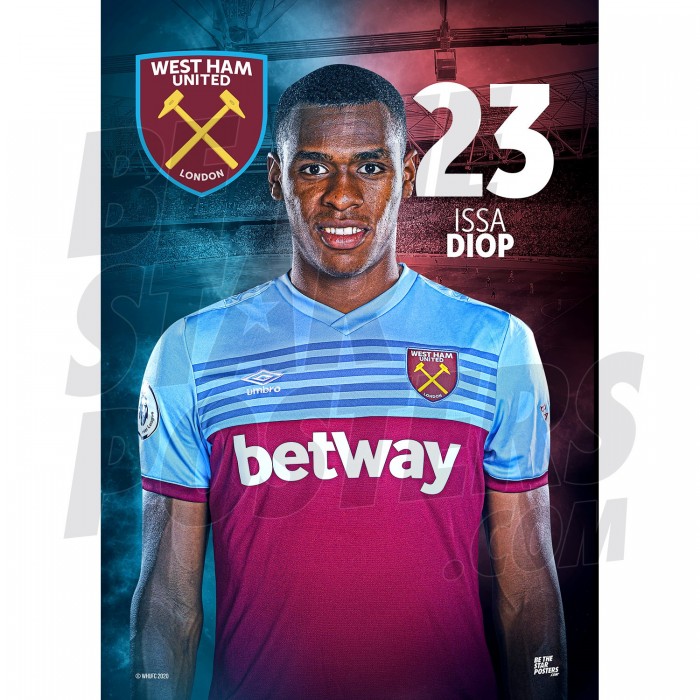 West Ham United FC Diop A3 Poster 20/21
