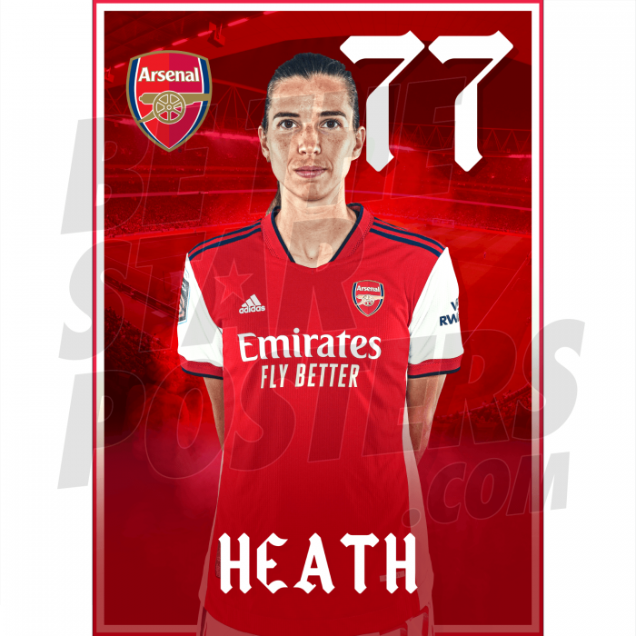 Heath Arsenal FC Headshot Poster A3 21/22