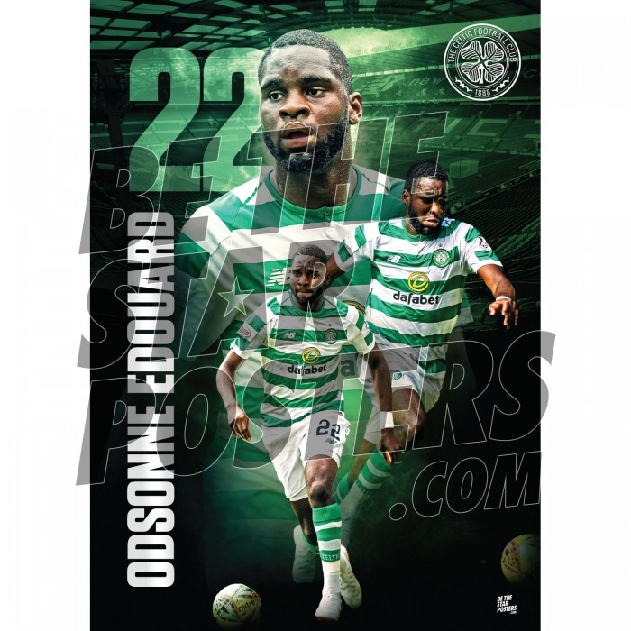 Celtic FC A3 Edouard 18/19 Player Poster - Official Licensed A3 Poster