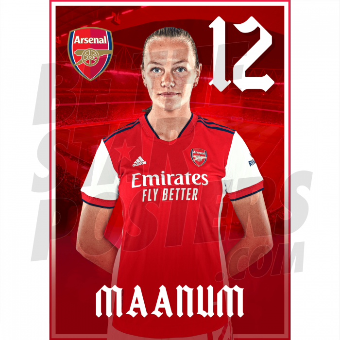 Maanum Arsenal FC Headshot Poster A3 21/22