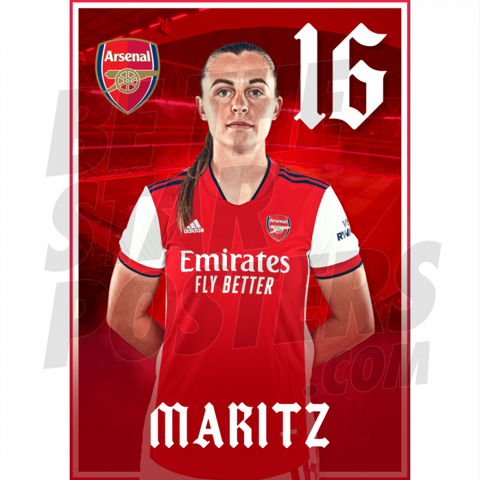 Maritz Arsenal FC Headshot Poster A3 21/22