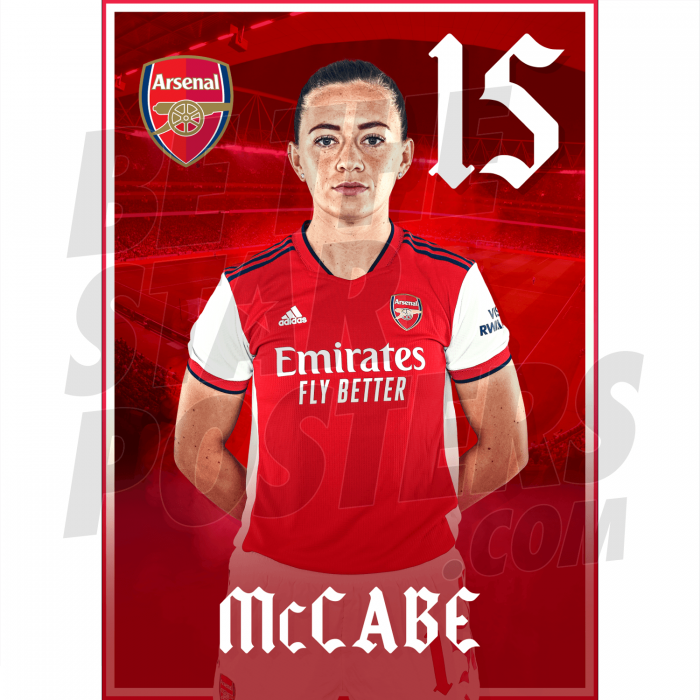 McCabe Arsenal FC Headshot Poster A3 21/22