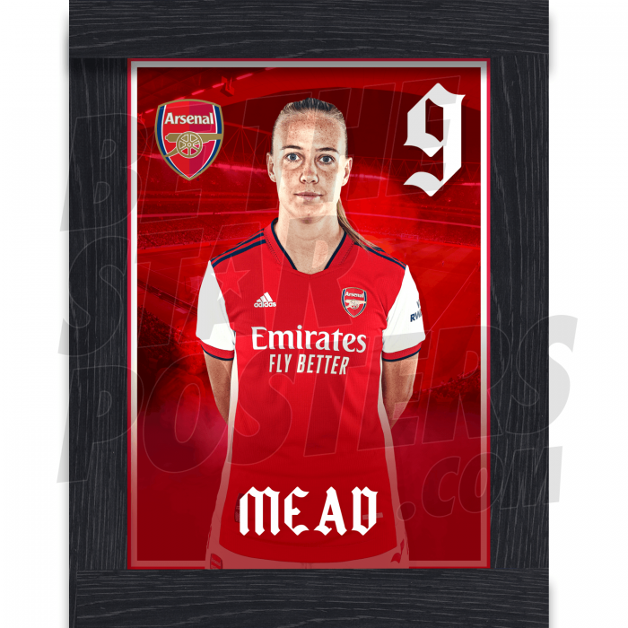 Mead Arsenal FC Framed Headshot Poster A4 21/22