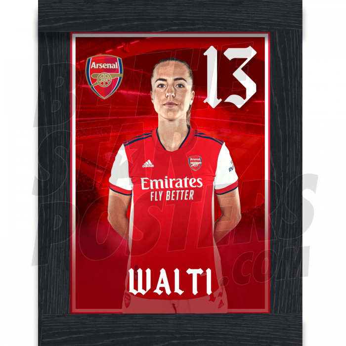 Walti Arsenal FC Framed Headshot Poster A4 21/22