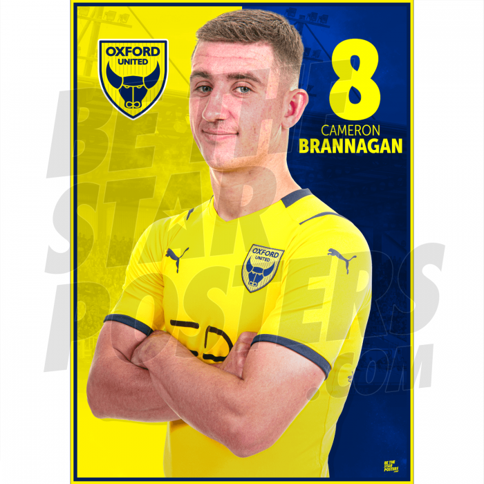 Brannagan Oxford United Headshot Poster A3 21/22