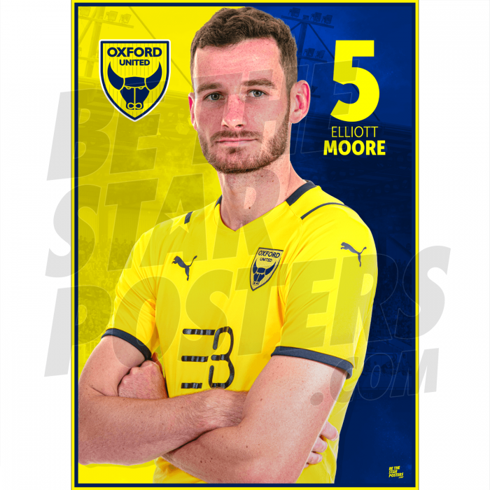 Moore Oxford United Headshot Poster A3 21/22
