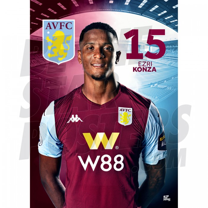 Aston Villa Konza A3 19/20 Poster