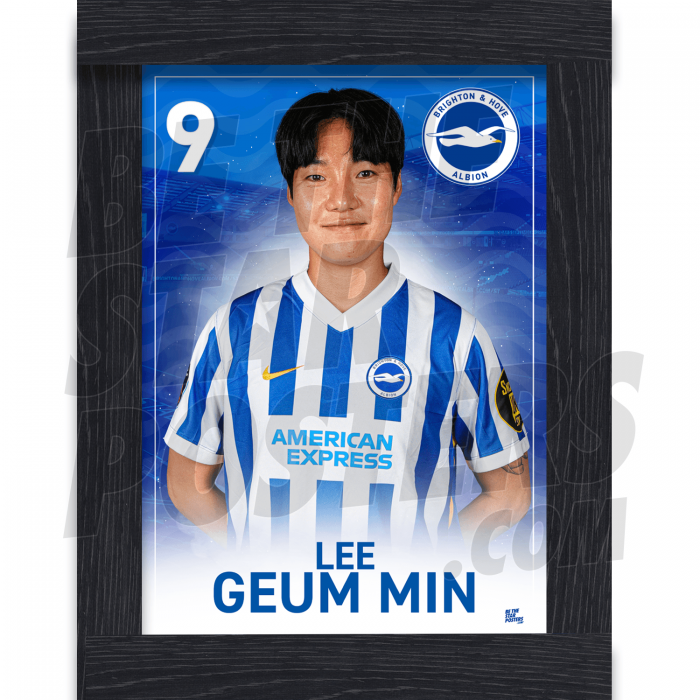 Guem Min BHAFC Framed Headshot Poster A3 21/22