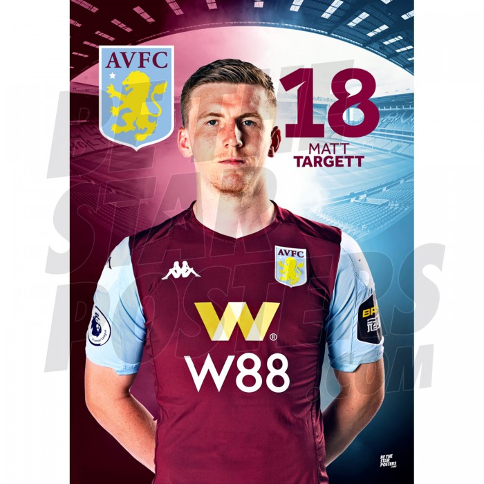 Aston Villa Targett A3 19/20 Poster