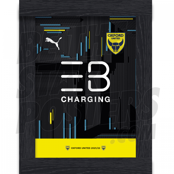 Oxford United Keeper Shirt Framed Poster A3 21/22