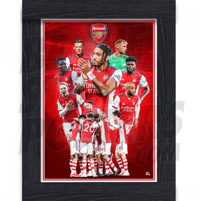 Arsenal FC Squad Montage Framed A4 Poster