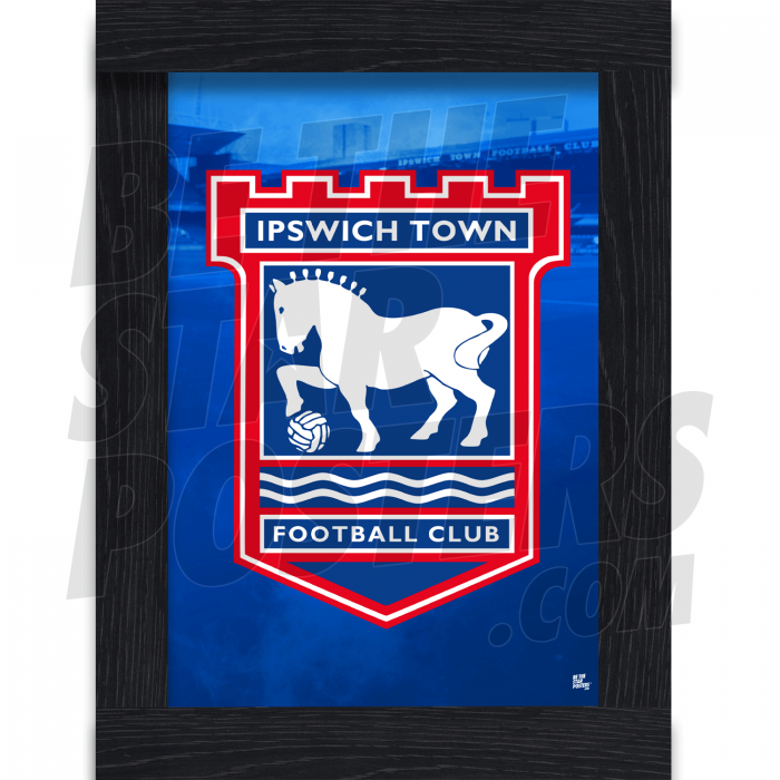 Ipswich Town FC Crest Framed A4 Poster