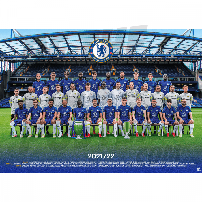 Chelsea FC Squad Poster A4 21/22