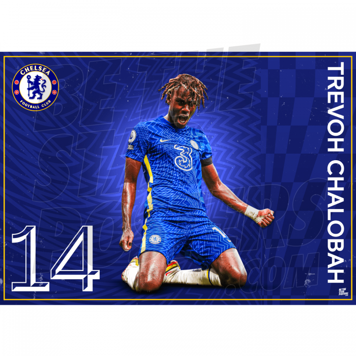 Chalobah Chelsea FC Action Poster A4 21/22