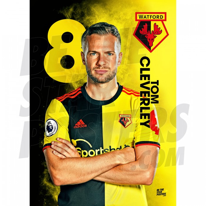 Cleverly Watford A3 FC 19/20 Action Poster