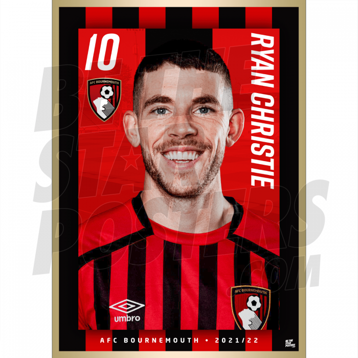 Christie AFC Bournemouth Headshot Poster A4 21/22